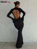 Backless Skinny Women Dress Skinny Stretchy Slim Bag Hip Bodycon Ladies Party Event Prom Mermaid Vestidos