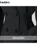 Long Black Fitted Trench Coat for Women, Chic Stylish, Single Breasted, Designer Clothing, Spring, Elegant