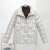 Glossy Down Cotton Jackets Women Winter Parkas Female Stand Collar Casual Warm Short Puffer Jacket Snow Outwear