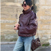 Mujer Faux Leather Jackets for Women Oversize Women's Bomber Jacket Winter Womens Coats Outerwears Demi-season Jackets