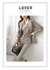 Korean Autumn Winter 3 Pieces Set Women Contrast Blazer + Vest And Simple Pants Casual Simple Office Lady Pants Suit