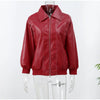 Solid Patchwork Cropped Coat Women Lapel Long Sleeve Loose Zipper Pockets Jacket Autumn Lady Casual Street Outerwear