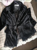 Women's Black Velvet Blazer Jacket with Gold Accents & Lace Trim Spring Autumn Cropped Suit Top Outerwear w1532