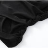 Black Pleated Shoulder Pad Dress Women Full Sleeve High Collar Slim Mini Dresses Lady Daily Commute Elegant Gowns