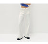 Women Jeans Panel Raw Hem Flare Leg Retro Street Style Slim Long Denim Pants Spring Urban Daily Wear