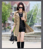 2026Spring Autumn Windbreaker Coat Women Slim Mid Long Lace Trench Coat Female Casual Double-breasted Outerwear Tops