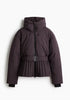 Casual Belted Hooded Cotton Coats Women Solid Full Sleeve Stand Collar Zipper Padded Coat Lady Winter Daily Street Wear