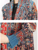Niche Printed Windbreaker Women's Loose Oversized Long Sleeved Pleated Trench Cardigan Long Coat 2DB2481