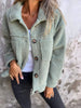 Women's Autumn/Winter Fleece Jacket Solid Color Stylish Turtleneck Fuzzy Plush Coat Warm Female Outwear