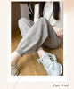 Women's Sports Wool Pants in AutumnWinter Solid Color Pockets Warm High-Quality Casual 100% Merino Pure Wool Small Leg Pants