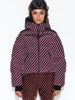 Winter Women's Elegant Hooded Zipper Burgundy Skiing Padded Sport Coats Lady Chic Thicken Warm Windproof Jackets Parkas
