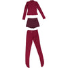 Mesh Patchwork 3 Piece Set Woman O-Neck Full Sleeve Tops+Shorts+Thin Leggings Tight Stretch Midnight Hipster Clubwear
