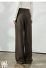 Women's Wide Leg Suit Pants Fall Drapey Seam Detail Tailored Office