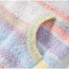 Hooded Rainbow Striped Knitted Cardigan Colorful Drop Shoulder Zipper Pockets Loose Sweater Autumn Women Sweet Casual Coat