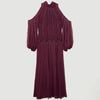 Customized Prom Dress Chiffon Pleat Draped Rhinestone A-line High Collar Midi Dresses Occasion Party Gown for Women