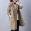 Spring Autumn Comfortable Women's Trench Coat Mid Length Version Temperament Female Windbreaker Outerwear
