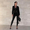 Black Sexy Leggings Women's Pants Solid Commute Wrap Skinny Autumn High Waist Trousers Patchwork Female Pants