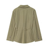 Spring and Autumn Women Notched Solid Color Casual Shoulder Pads Shirts Loose Long Pants Two Pieces Sets