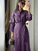 Casual Solid Shirt Trouser Suits Women Full Sleeve Lace Up Lapel Top Wide Leg Pants Lady Set Autumn Female Suit