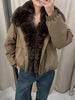 Faux Fur Neck Short Jackets Women Long Sleeve Ruff Thicken Loose Outerwear Female Autumn Winter Chic Daily Coats