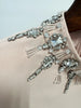 High Street Designer Party Vestido Women's Pearl Studded Diamond Long Dress