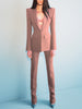 High Street S/S Career Designer Suit Set Women's Elegant Single Button Diamonds Beaded Blazer Pants Suit
