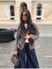 Elegant Fur Knitted Coat Fall Feminine Jackets Vintage Modest Casual-chic Stylish Versatile Party Women Streetwear