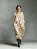 Satin Oversized Shirt Maxi Dress Lapel Collar V Neck Pockets Loose Flowy Minimalist Elegant Daily Casual Dress for Women