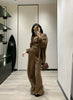 Autumn Winter Women’s Knit Cardigan Vest&Wide Leg Pants Set Comfy Stylish 3-Piece Casual Outfits Warm Knitwear Clothes