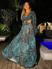 Sexy Off Shoulder Long Dress Women 2024 Summer Hollow Out Party Dresses Elegant Slim Printed Maxi Vestidos Holiday Beach Robe