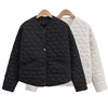 Women's Winter Jacket Autumn Outerwears Quilted Jacket Woman Coat Black White Lightweight Padded Jackets Parkas