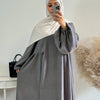 Dubai Corduroy Abaya for Muslim Women Eid Ramadan Modest Dress Loose Large Elegant Gown Islam Clothing Turkey Solid Robe