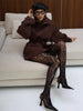 Solid Oversized Tie-waist Cropped Trench Coat Women Drop Shoulder Outerwear Lady Spring Modern Edgy Streetwear Coat