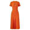 French Style Knitted Long Dress round Neck Hollow out Wooden Edge Skirt Elegant Autumn Women's One Piece Dress