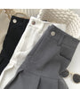 Y2K Vintage High Waist Pleated Skirt Women College Style Uniforms Safety Pants Mini Skirts Woman Korean Street Slim A-Line Skirt