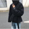 Elegant Solid Stand Collar Short Coat Women Casual Loose Button Full Sleeve Outwear Autumn Winter Streetwear