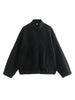 Woman Loose Gray Warm Baseball Jacket Autumn Casual Oversized Bomber Jacket Girls Vintage Thick Warm Outwear