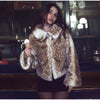Retro Faux Fur Short Coat Women Elegant Casual Plush Lapel Single Breasted Coats Female Winter Classic Chic Street Outwear