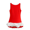Women Round Collar Tierred Ruffles Smock Mini A-line Dress Elegant Evening Birthday Party Dresses Vestidos