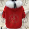 Autumn And Winter Warm Solid Color Thick Hooded Imitation Mink Fur Coat With Rhinestone And Fur Collar Women's Top Cardigan