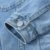 Vintage Women Jacket Autumn Winter Oversize Denim Jackets Washed Blue Jeans Coat Turn-down Collar Outwear Bomber Jacket
