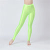 Sexy Women Thin Sheer See Through Pants Elastic Sexy Tight Silk Shiny Pencil Pant Oil Glossy Candy Color Yoga Leggings