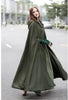 Women Long Cape Cloak Stylish Hooded Wool Blend Cloak Coat Ladies Autumn Hoodies Poncho Warm Cosplay Jackets Outwear Windbreaker
