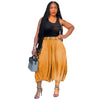 Women Streetwear Fly Denim Calf-Length Pants Autumn Loose Safari Style Cargo Harem Hip Hop Jeans