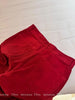 Retro Red Mid-Waist Wide-Leg Straight Corduroy Long Pants For Women Autumn Winter