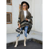 Winter Warm Plaid Ponchos And Capes For Women Oversized Shawls and Wraps Cashmere Pashmina Female Bufanda Mujer
