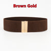 Women Elastic Band Wide Belts Simple Down Coat Waist Belt Female Buckle Black Strap Dress Decoration Accessories Ladies