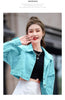 Spring Autumn Short Jeans Jacket For Women Casual Loose Long Sleeve Denim Coat Ladies Single Breasted Jeans Outwear Tops