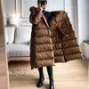 Winter Women 90% White Duck Down Jackets Ultra Light Warm Long Parkas Real Fox Fur Collar Female Hooded Snow Coats