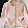 Autumn Winter Imitation Mink Velvet Loose Women's Knitting Cardigan Sweater Coat Be All-match Casual Ladies Sweater Jacket